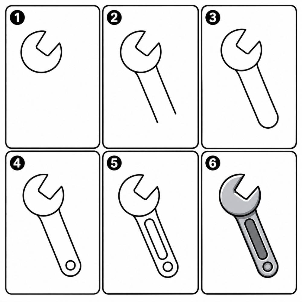 Small wrench Drawing Ideas