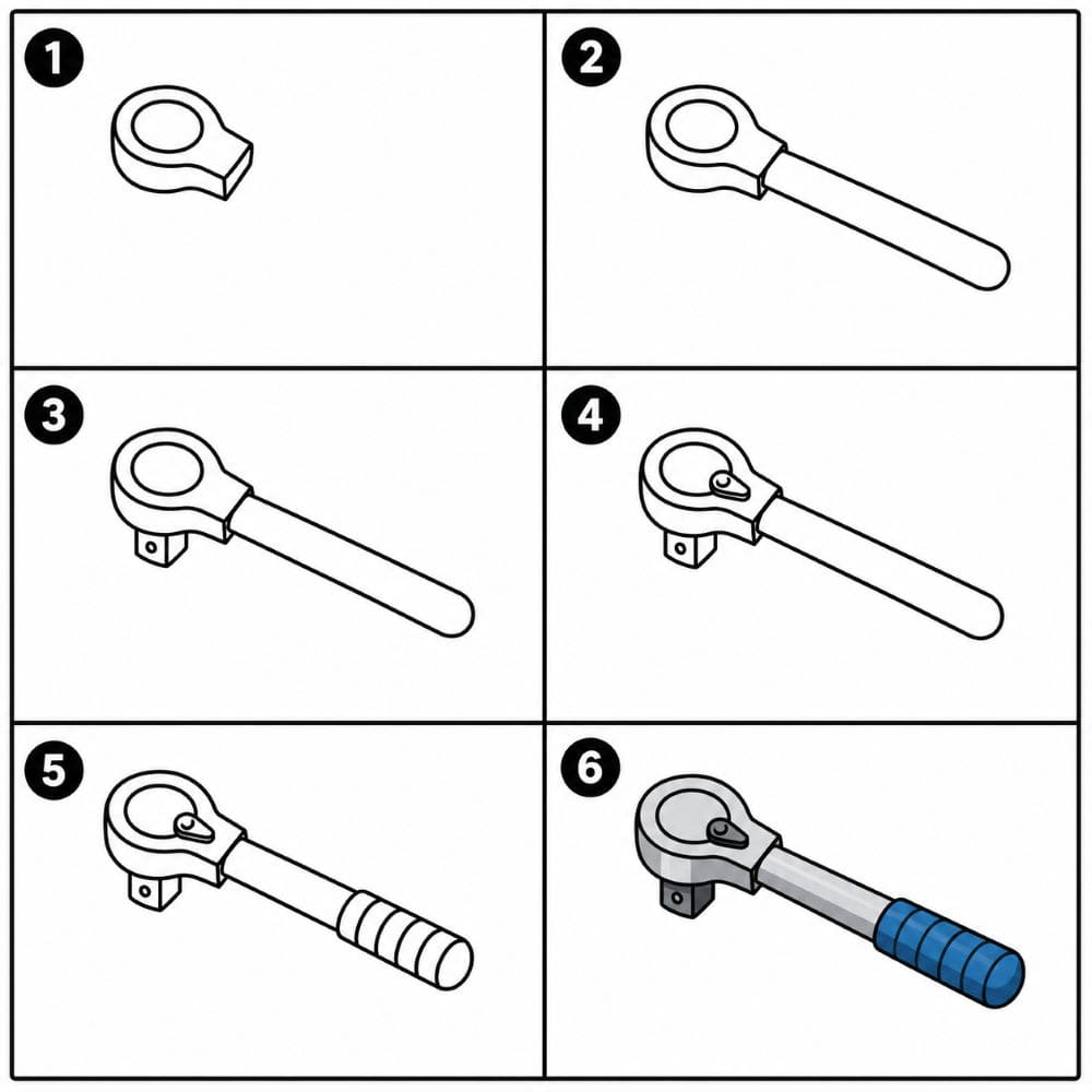 Socket wrench Drawing Ideas