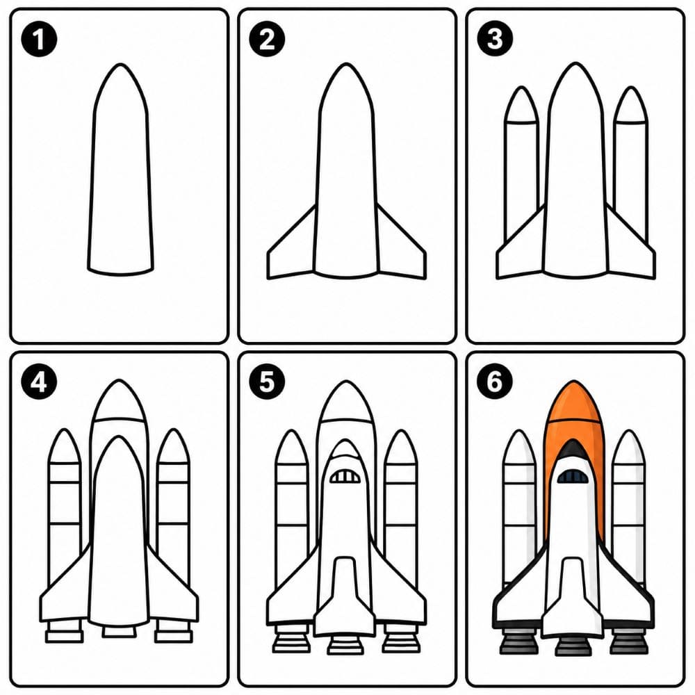 Space Shuttle Drawing Ideas