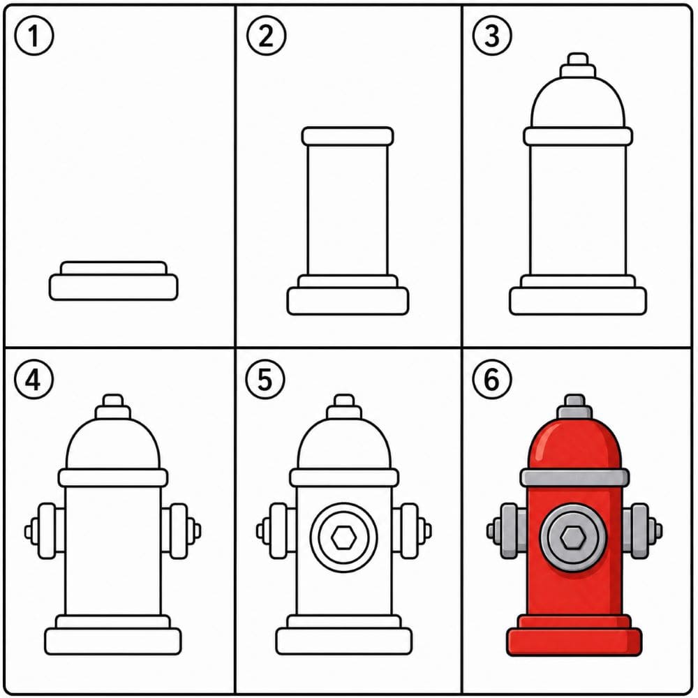 Street fire hydrant Drawing Ideas