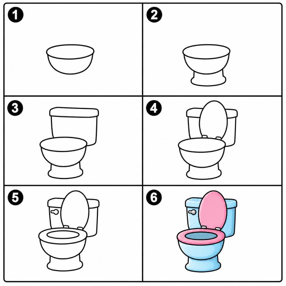 Toilet for kids Drawing Ideas