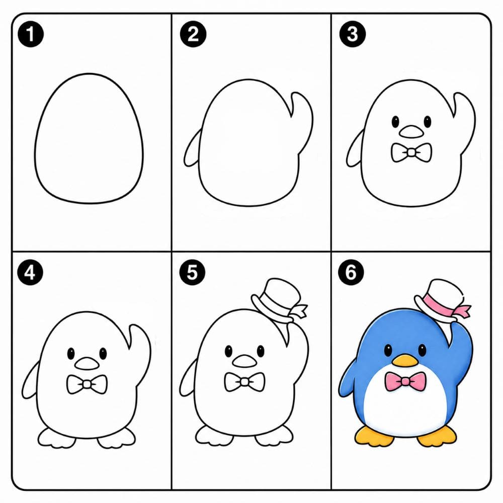 Tuxedo Sam tipping his hat Drawing Ideas