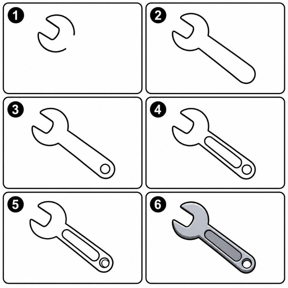 Wrench fixing tool Drawing Ideas