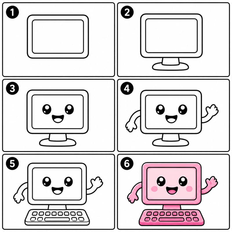 Adorable Computer Drawing Ideas