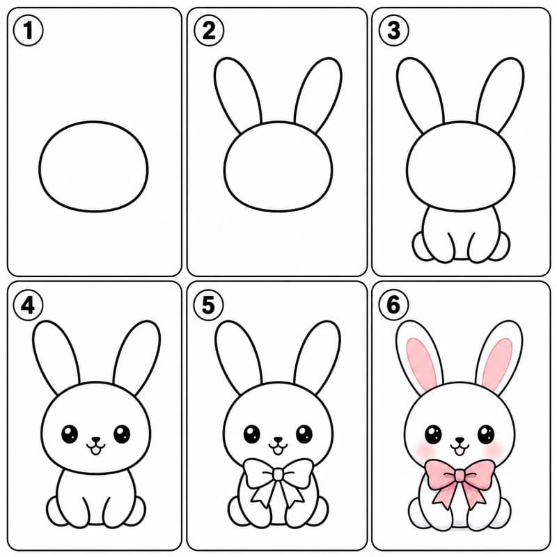 Adorable Easter bunny Drawing Ideas