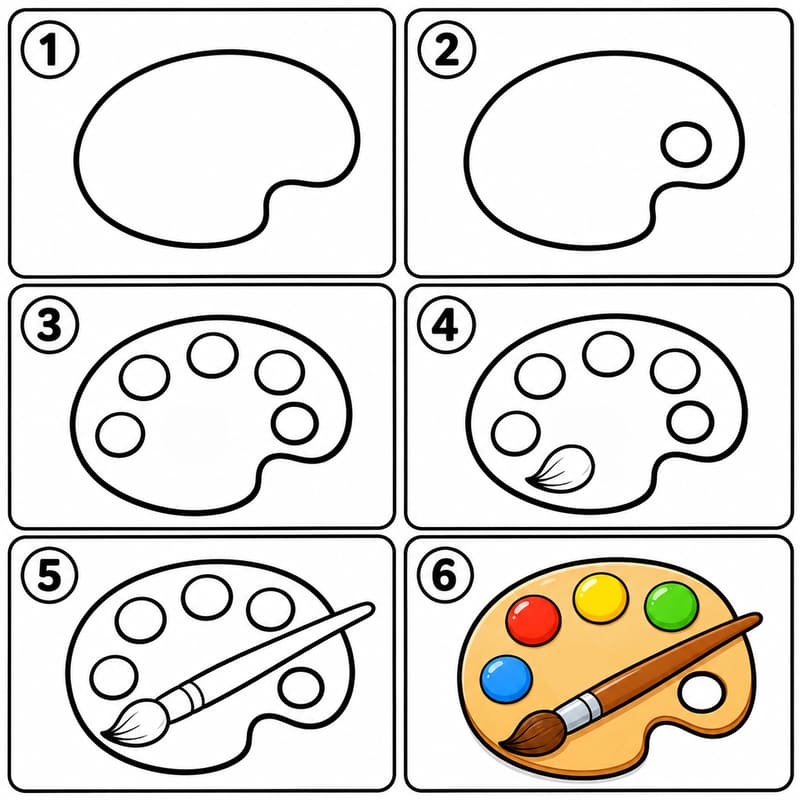 Art paint palette Drawing Ideas