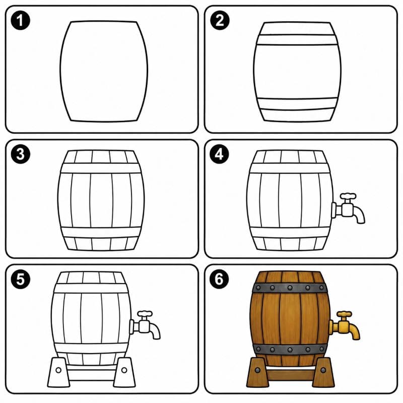 Barrel side view Drawing Ideas