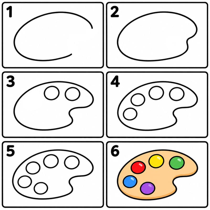 Basic paint palette Drawing Ideas