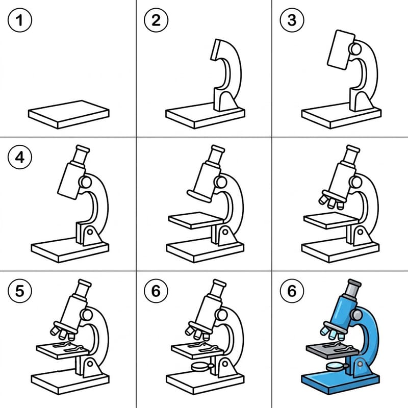 Biology microscope Drawing Ideas