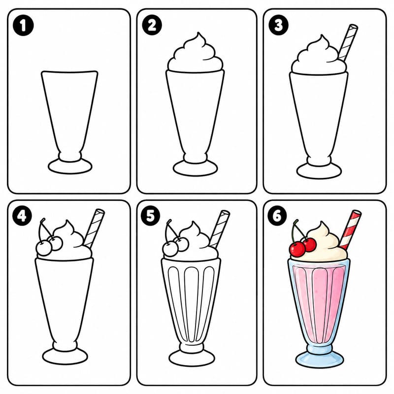 Milkshake Drawing Ideas