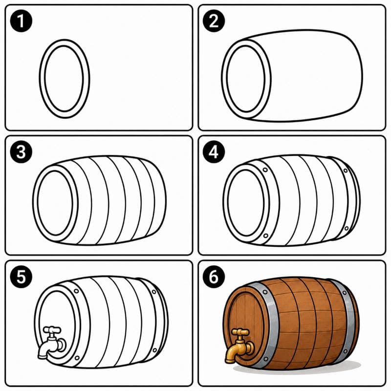 Classic barrel Drawing Ideas