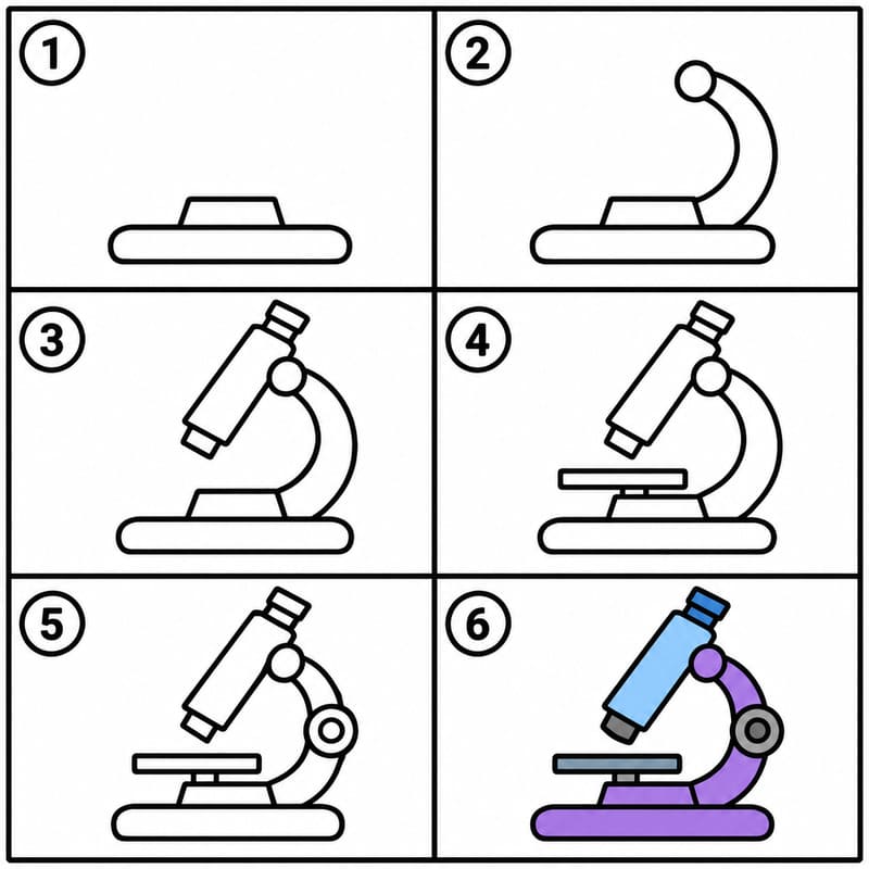 Classic microscope Drawing Ideas