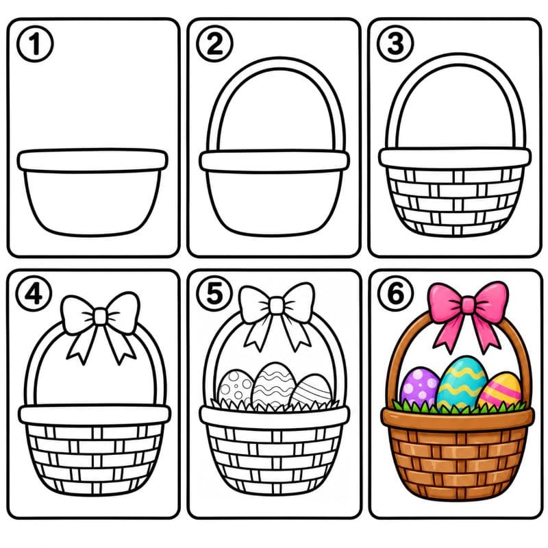Easter Basket Drawing Ideas