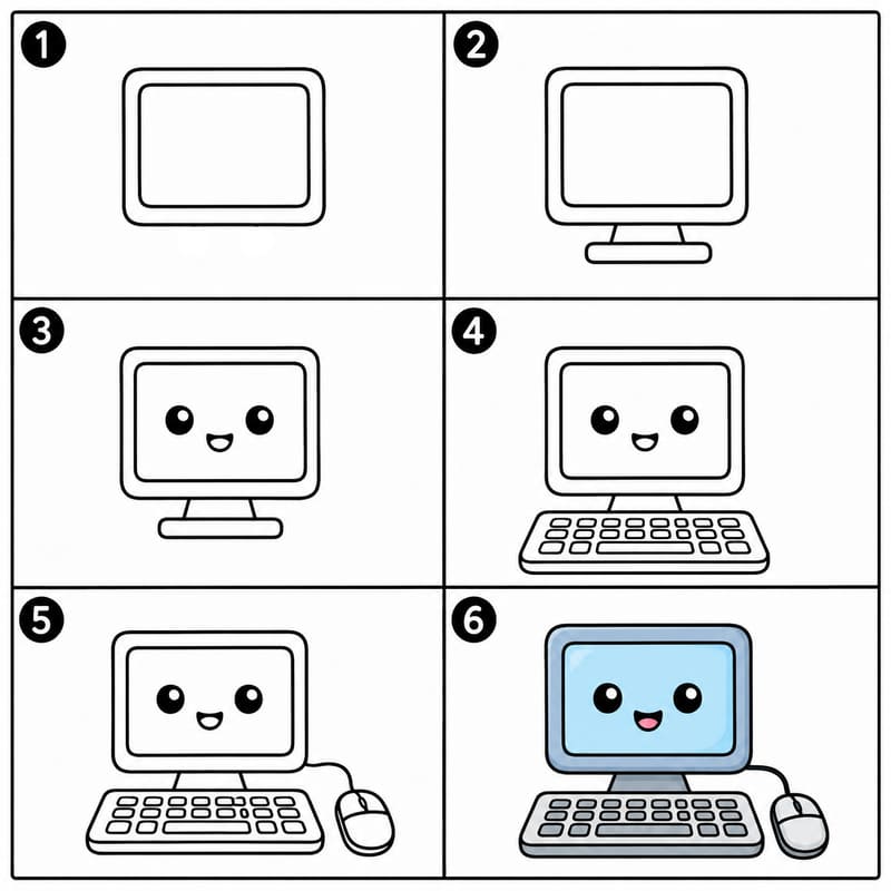 Cute Computer Drawing Ideas