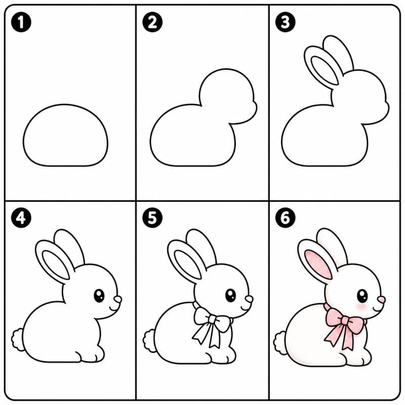 Cute Easter bunny Drawing Ideas