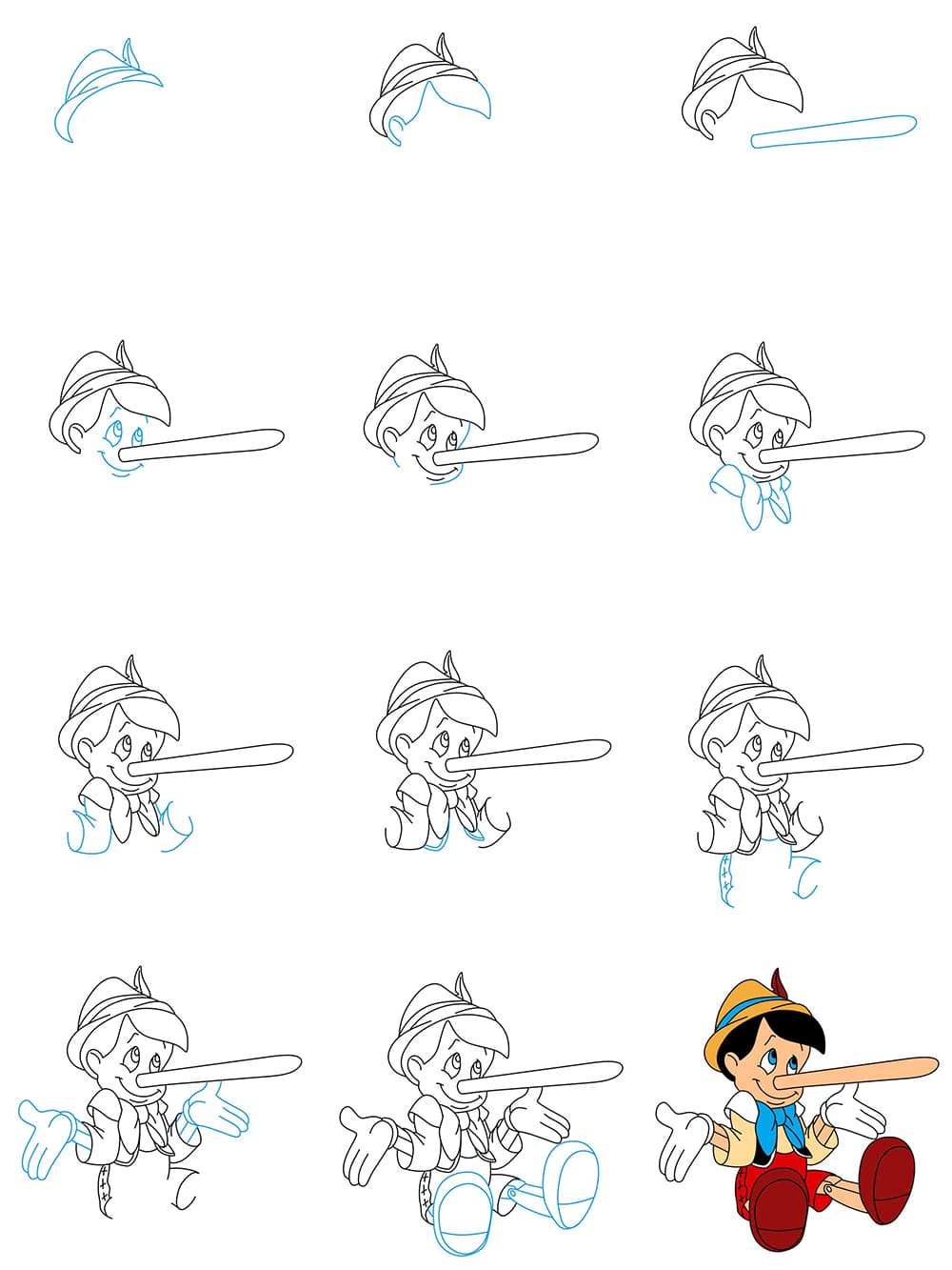 Cute Pinocchio Drawing Ideas
