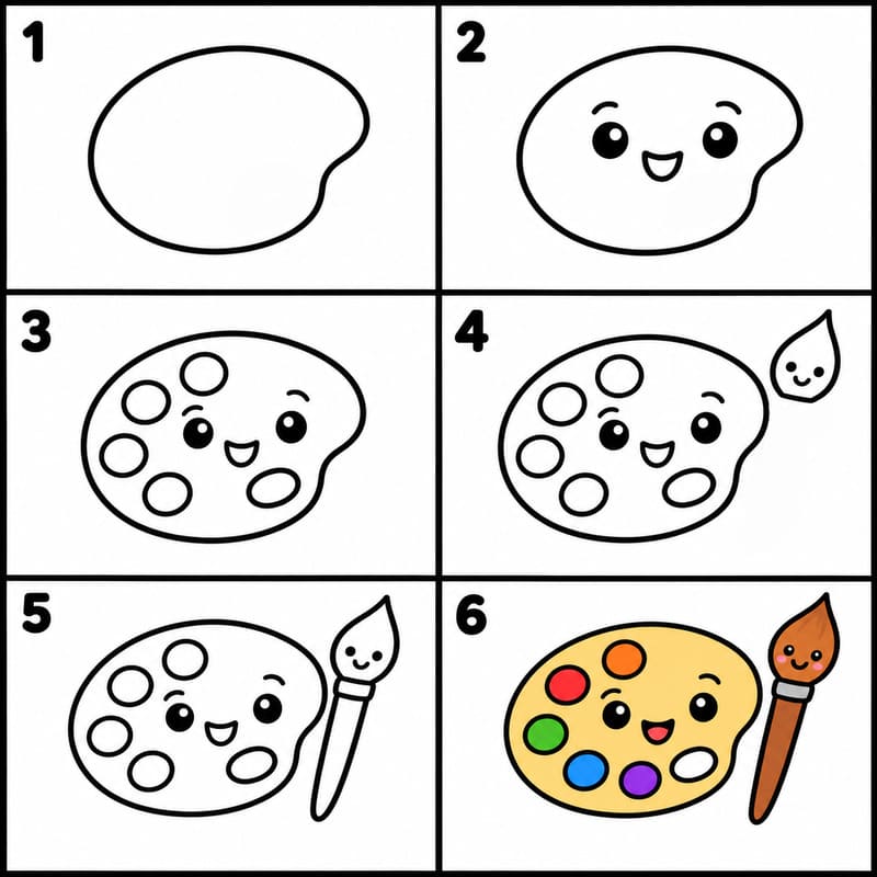 Paint Palette Drawing Ideas