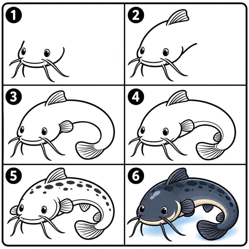 Catfish Drawing Ideas