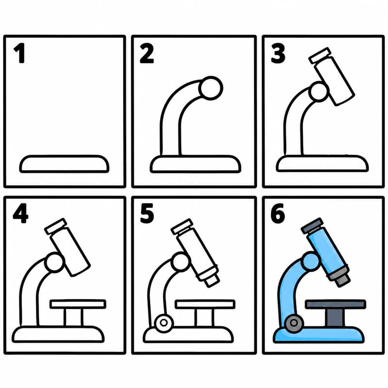 Easy microscope Drawing Ideas