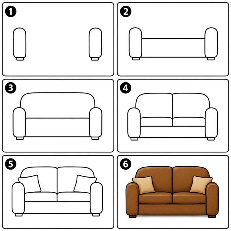 Couch Drawing Ideas