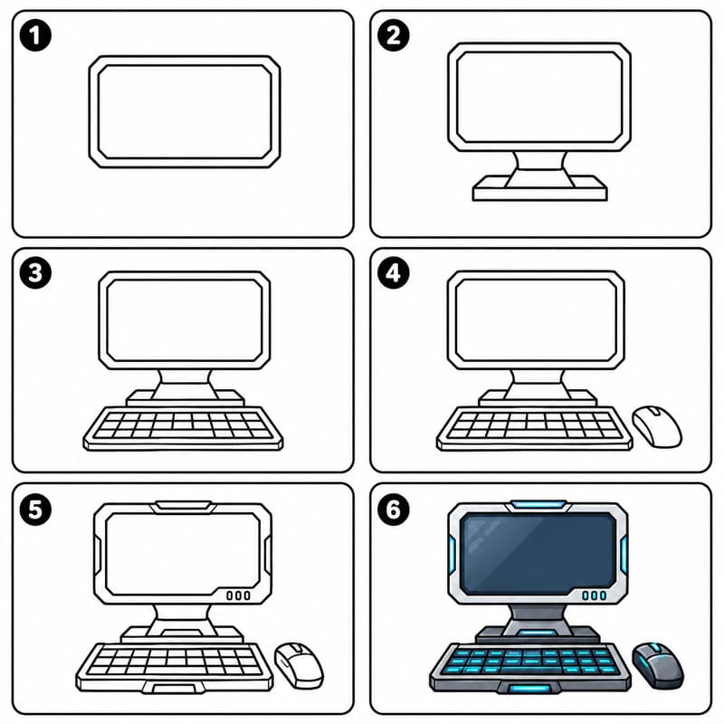 Futuristic Computer Drawing Ideas