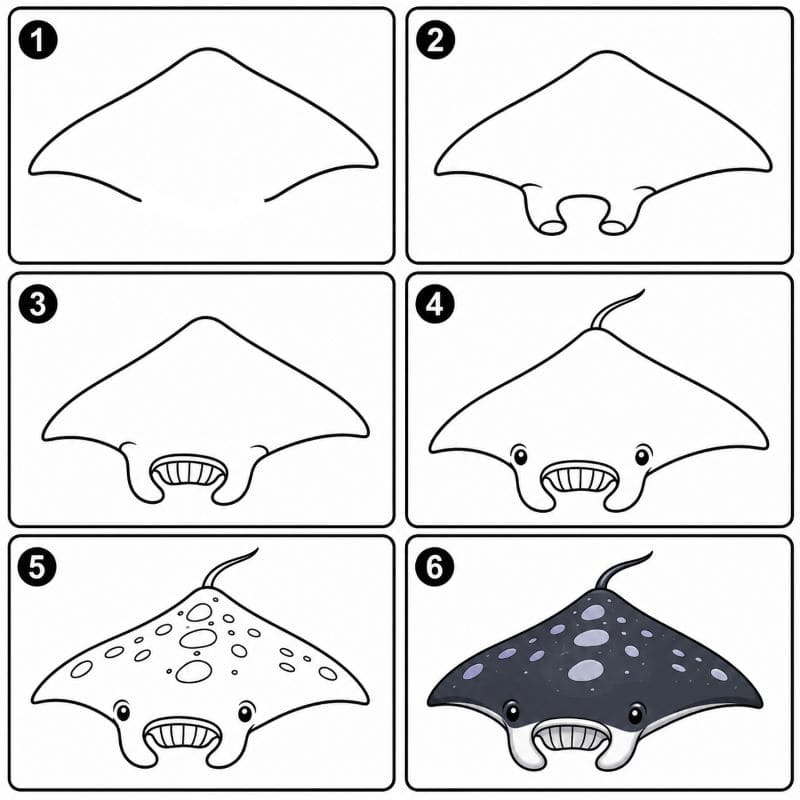 Stingray Drawing Ideas
