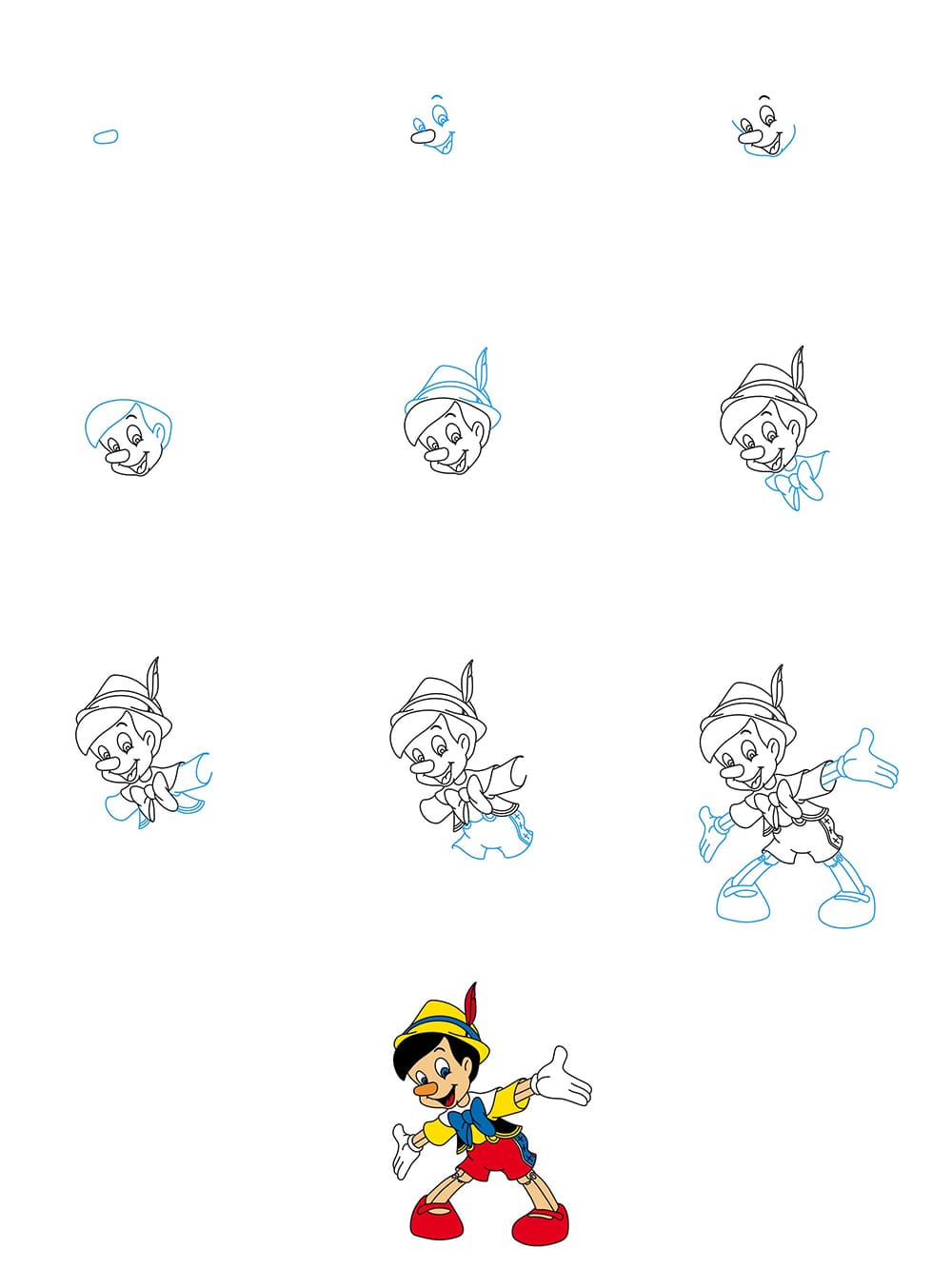 Pinocchio Drawing Ideas