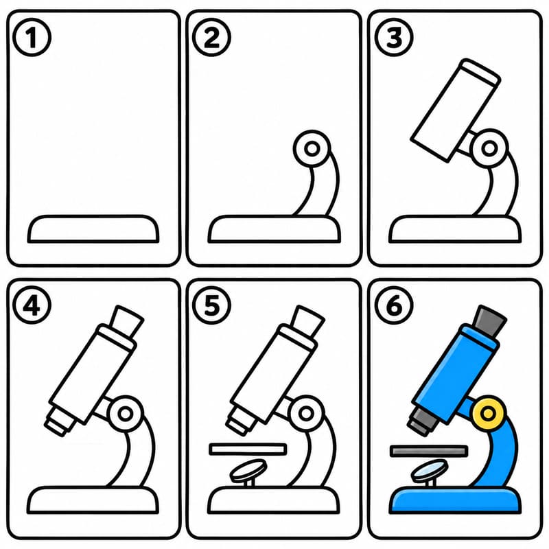 Kids microscope Drawing Ideas