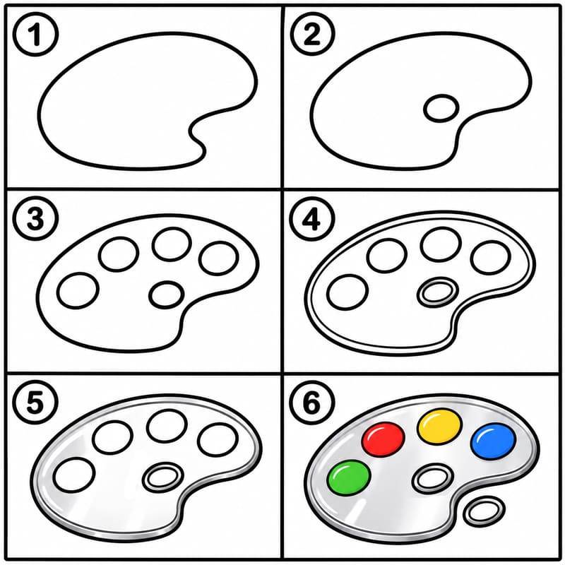 Metallic paint palette Drawing Ideas