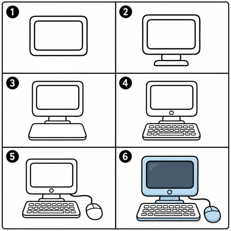 Mini Computer Drawing Ideas