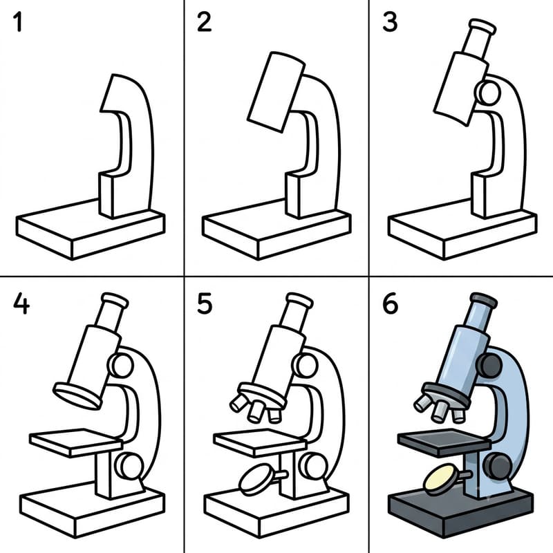 Modern microscope Drawing Ideas