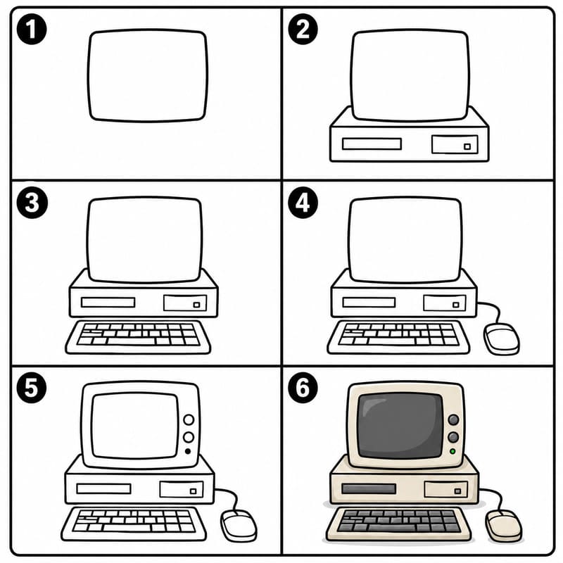 Old-School Computer Drawing Ideas