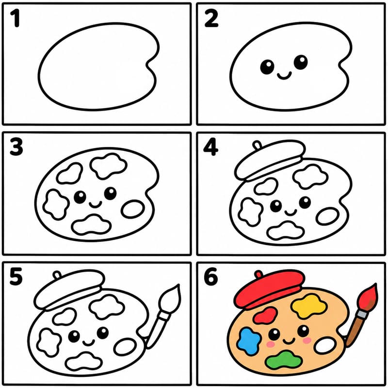 Paint palette artist Drawing Ideas