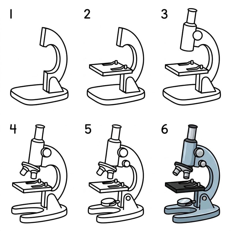 School lab microscope Drawing Ideas