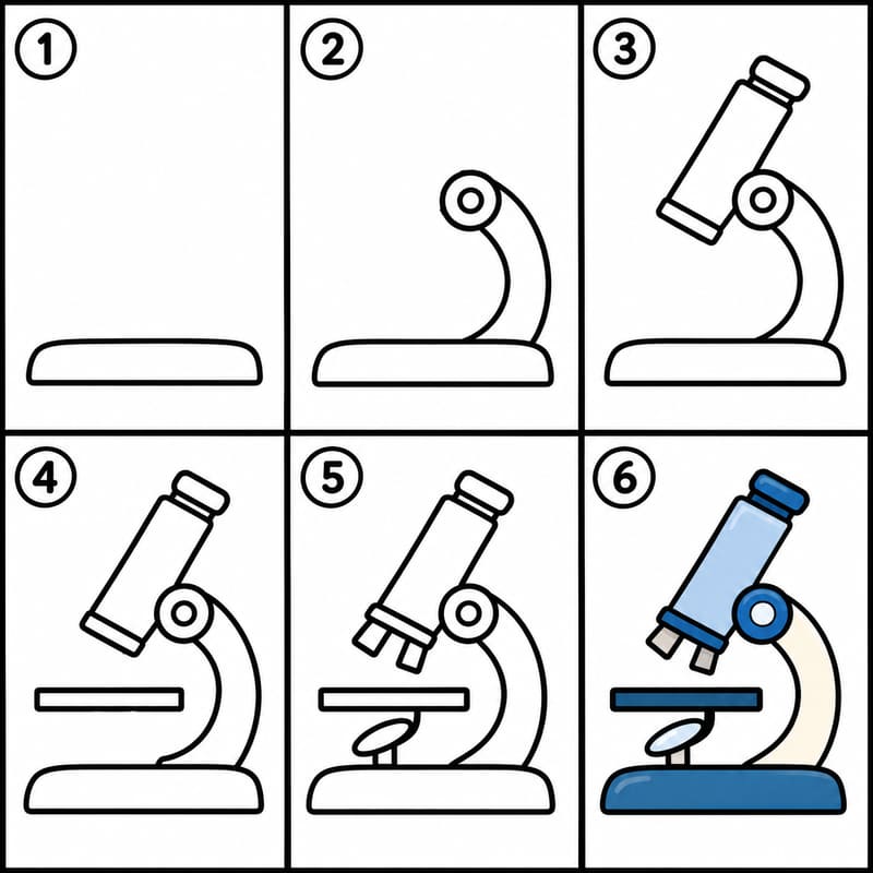 Science microscope Drawing Ideas