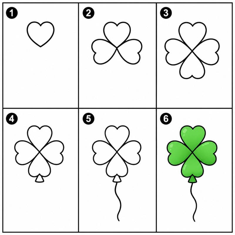 Shamrock balloon Drawing Ideas