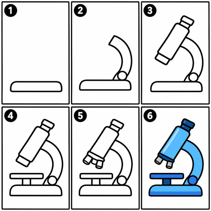 Simple microscope Drawing Ideas