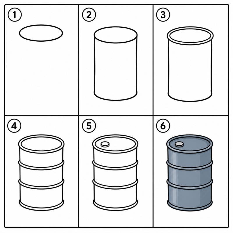 Steel barrel Drawing Ideas