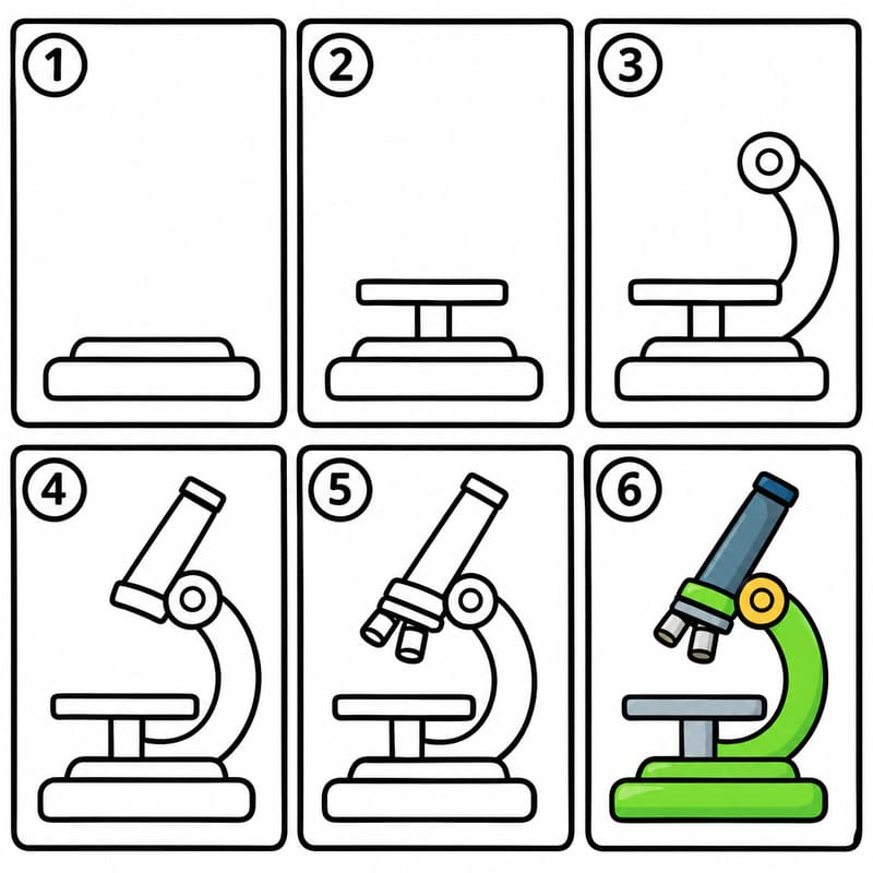Students microscope Drawing Ideas