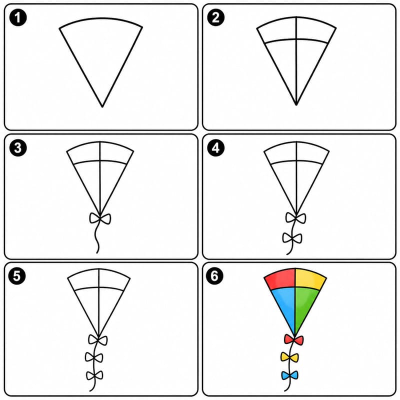 Triangle kite Drawing Ideas