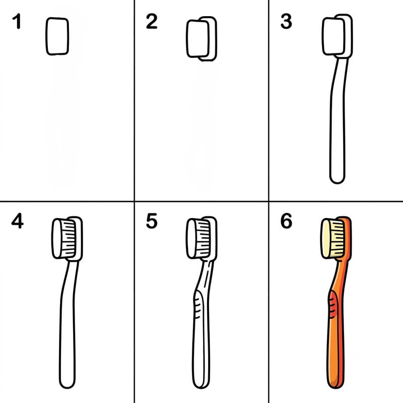 Toothbrush Drawing Ideas