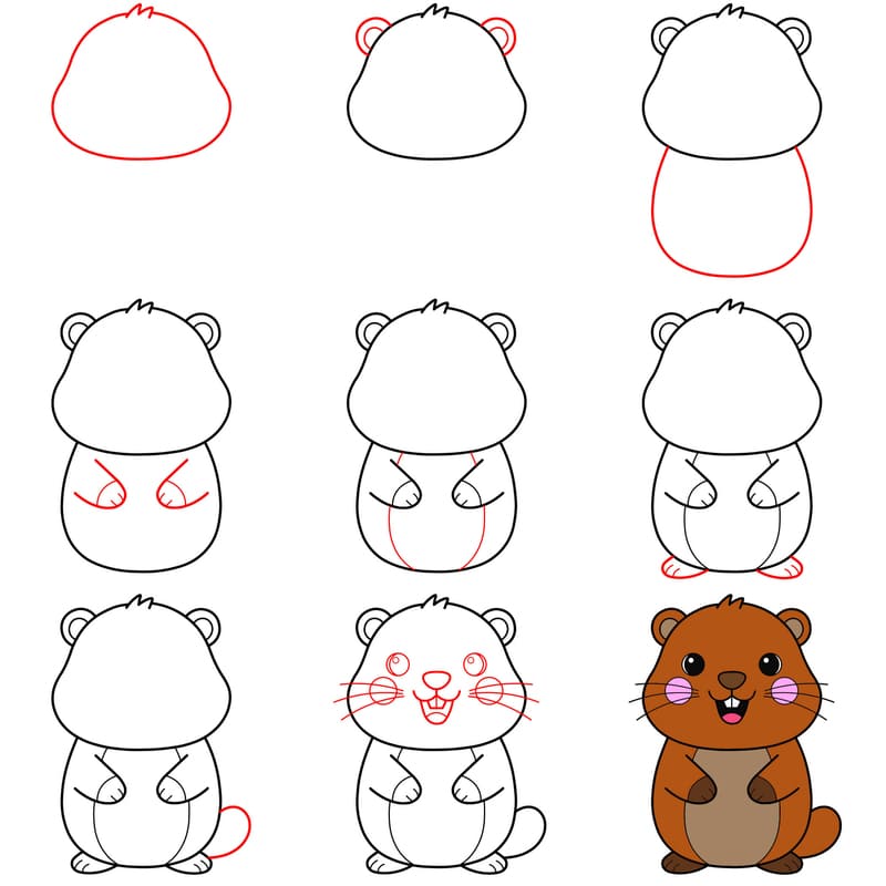 Groundhog Drawing Ideas