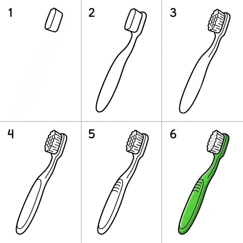 Basic toothbrush Drawing Ideas