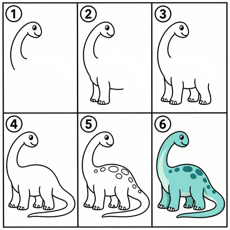 Brontosaurus Drawing Ideas