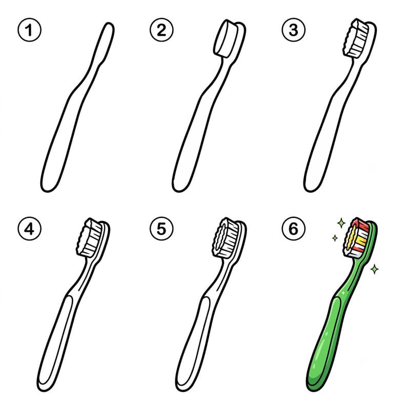 Clean toothbrush Drawing Ideas