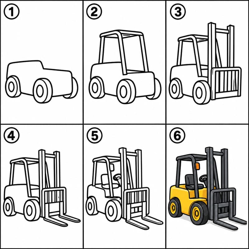Construction forklift Drawing Ideas