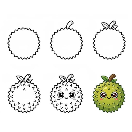 Cute Durian Drawing Ideas
