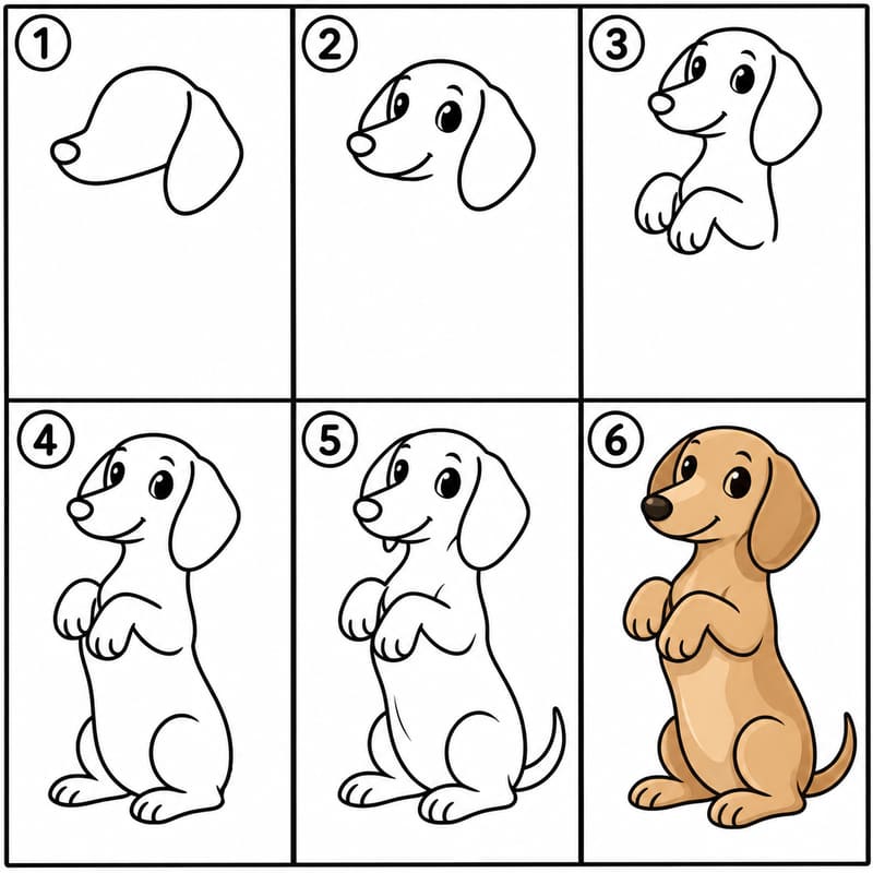 Dachshund puppy Drawing Ideas