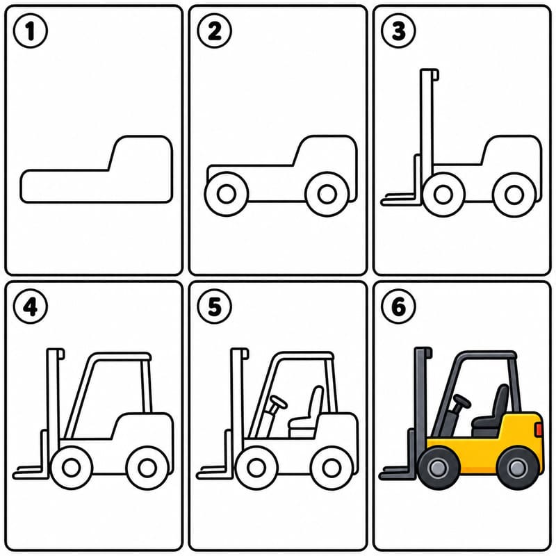 Forklift Drawing Ideas