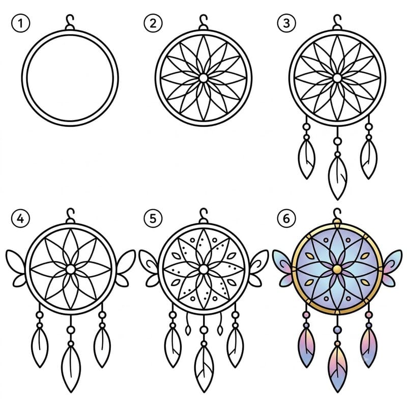 Fairy dreamcatcher Drawing Ideas